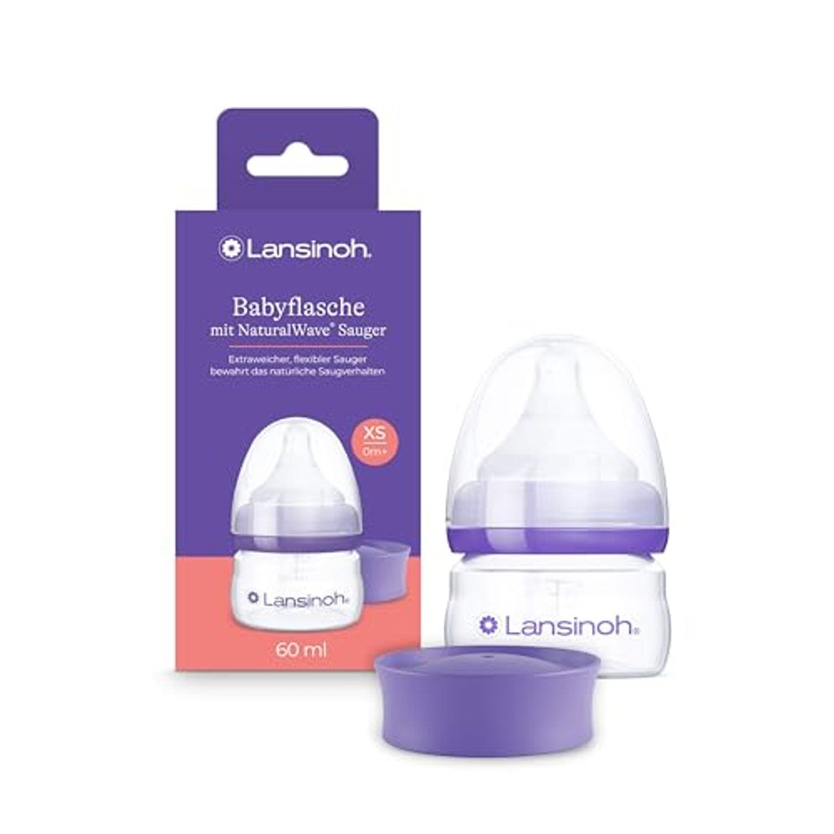 Lansinoh Babyfles met NaturalWave Speen XS 60 ml – foto 2