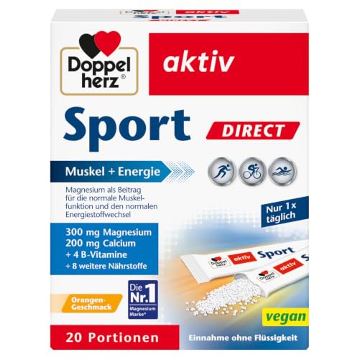 Doppelherz Sport Direct Sinaasappelsmaak 20 Porties - 6-pack