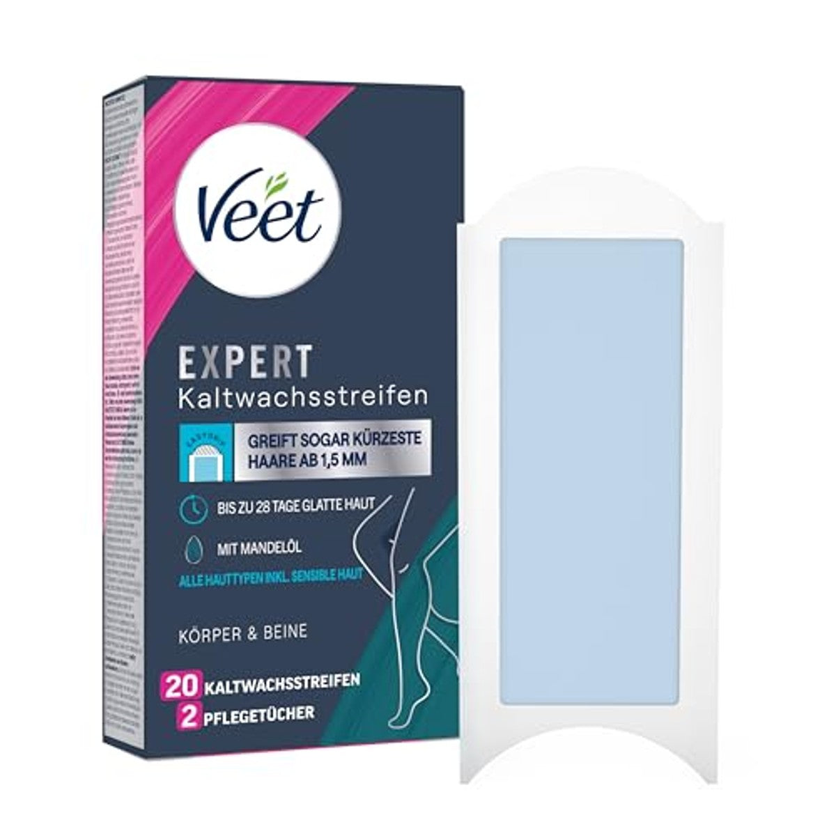 Veet Expert koudwasstrips lichaam en benen gevoelige huid 20 stuks – Veet