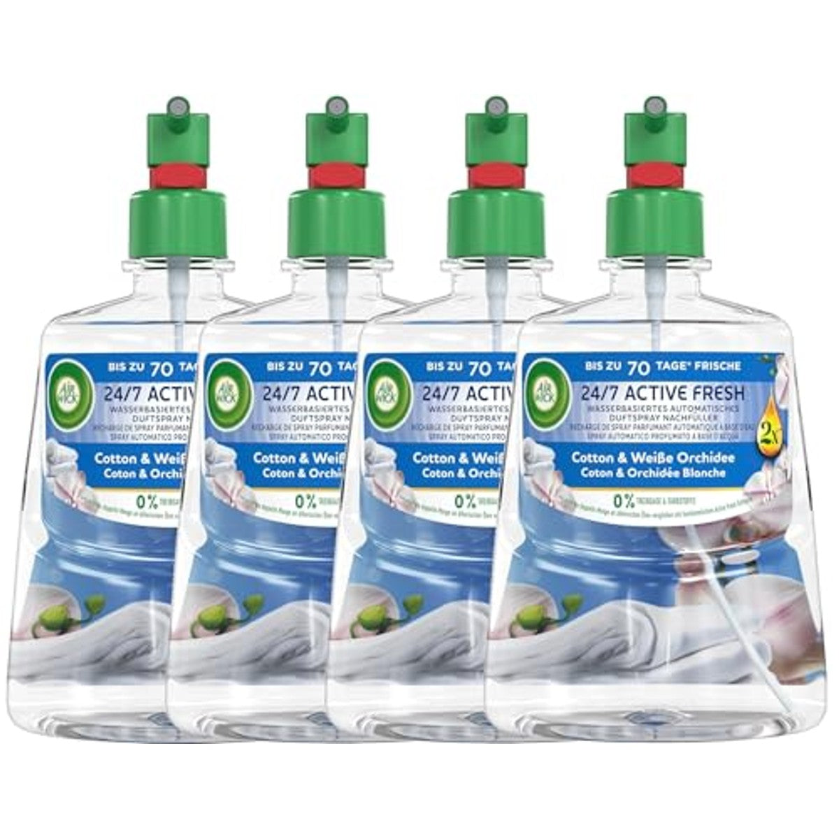 Air Wick Active Fresh Katoen & Witte Orchidee 4 x 228 ml – foto 2