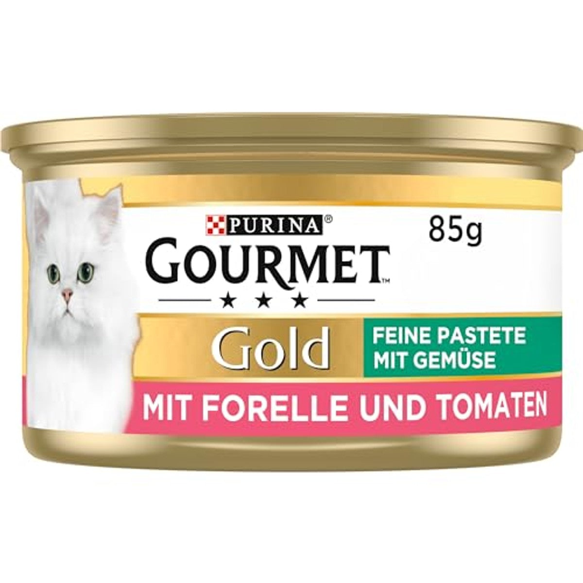 Gourmet Goud Fijne pastete natvoer kattenvoer forel & tomaat 12 x 85 g - 6-pack