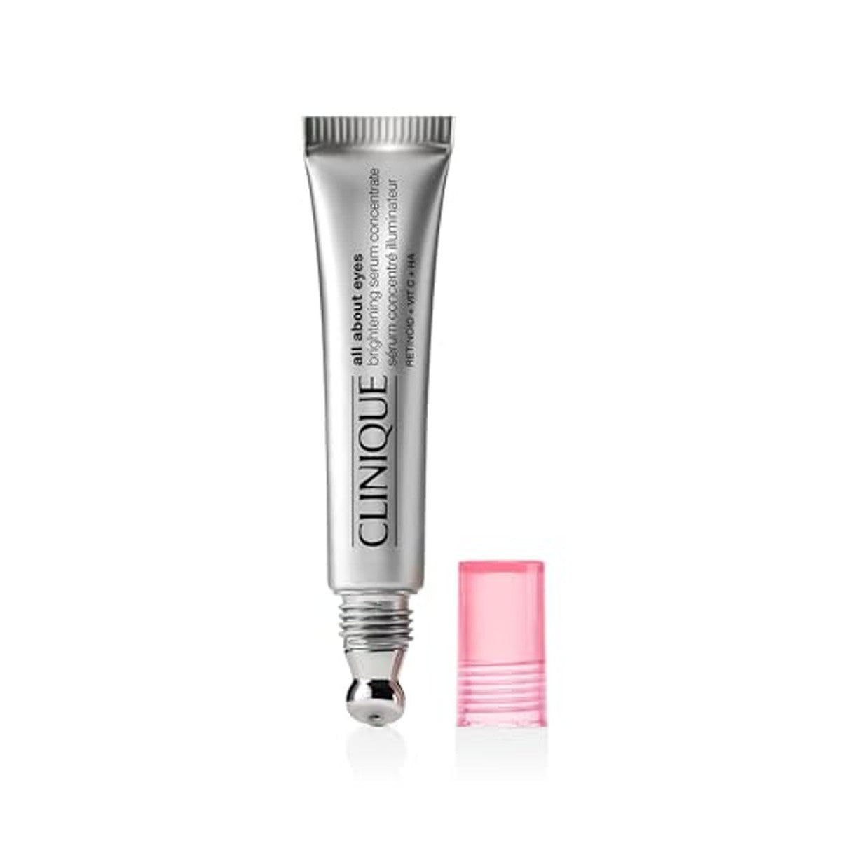 Clinique All About Eyes Brightening Serum Concentrate, met vitamine C, hyaluronzuur + retinoïde, hydraterend, vermindert donkere kringen onder de ogen, 10 ml