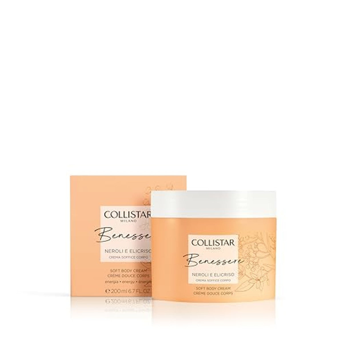 Collistar Benessere Neroli Helichrysum, Hydraterend en Voedend, Geurend, Natuurlijke Huidverzorging, 200 ml - 3-pack