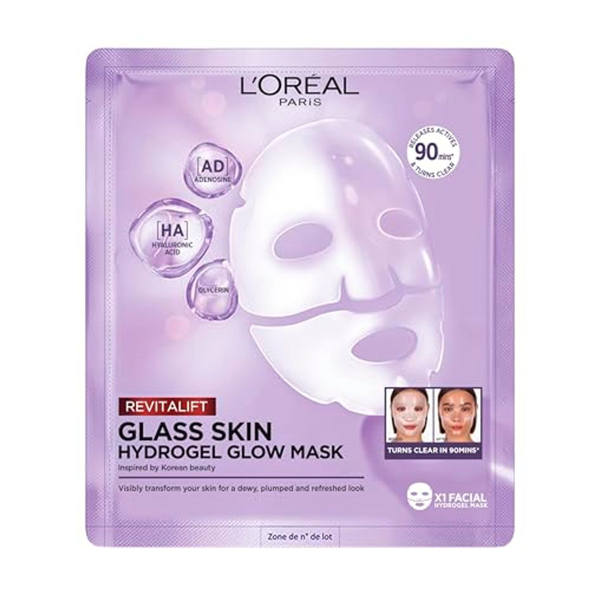 L'Oréal Paris Revitalift Filler Glass Skin Hydrogelmasker 25 g – L'Oréal Paris
