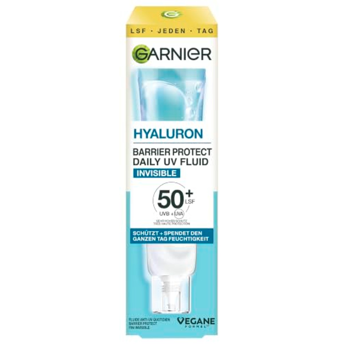 Garnier Hyaluron Barrier Protect Daily UV Fluid LSF50+ Invisible - 6-pack