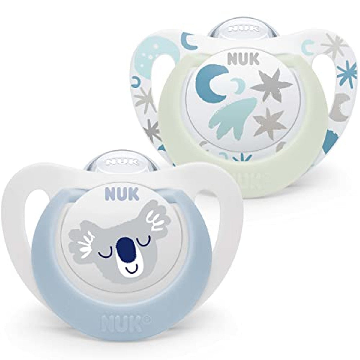 NUK Star Baby Day & Night fopspeen Siliconen Blue Koala 2-delig - 3-pack