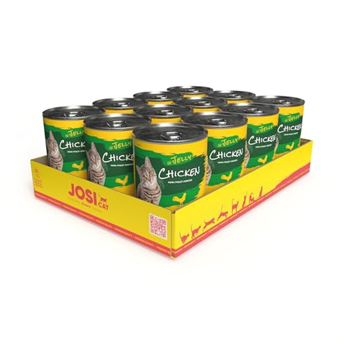 JosiCat Chicken in Jelly natvoer kattenvoer kip 12 x 400 g - 3-pack
