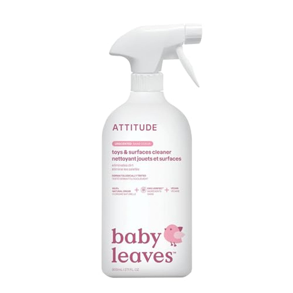 Attitude Speelgoed- en Oppervlaktereiniger Ongeparfumeerd 800 ml - 3-pack