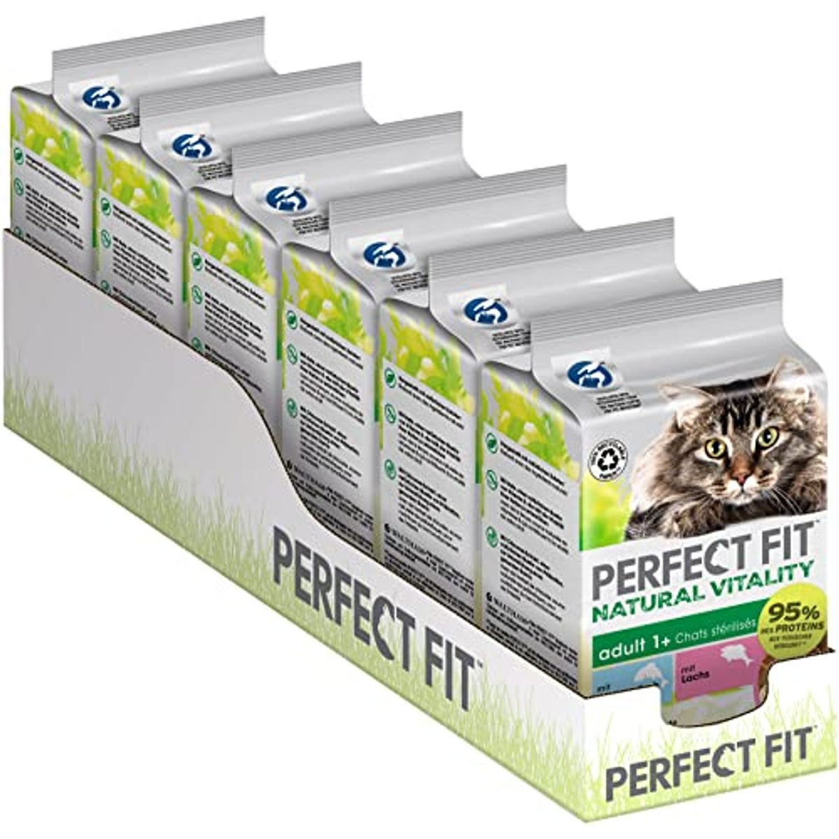 Perfect Fit Adult 1+ Premium natvoer kattenvoer Diepzeevis & Zalm 36 x 50 g – foto 2
