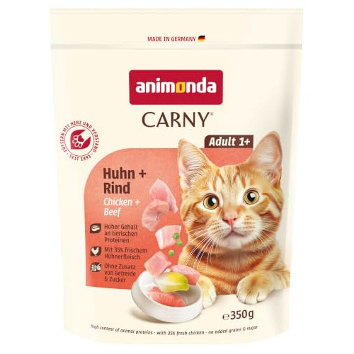 Animonda Carny droogvoer kat Kip + Rundvlees 1 x 350 g - 6-pack