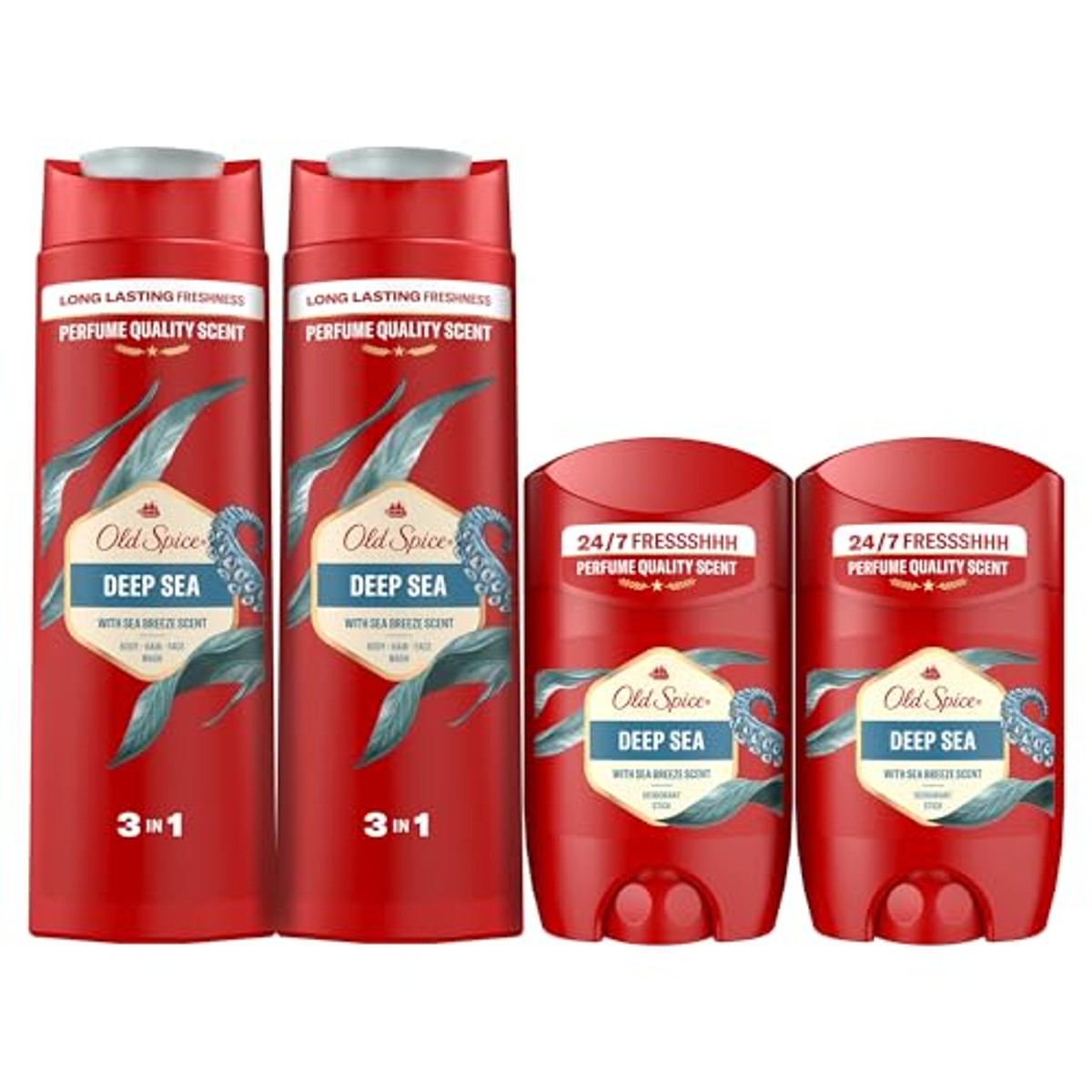Old Spice Deep Sea Deo Stick 2 x 50 ml + 2 x 400 ml – Old Spice