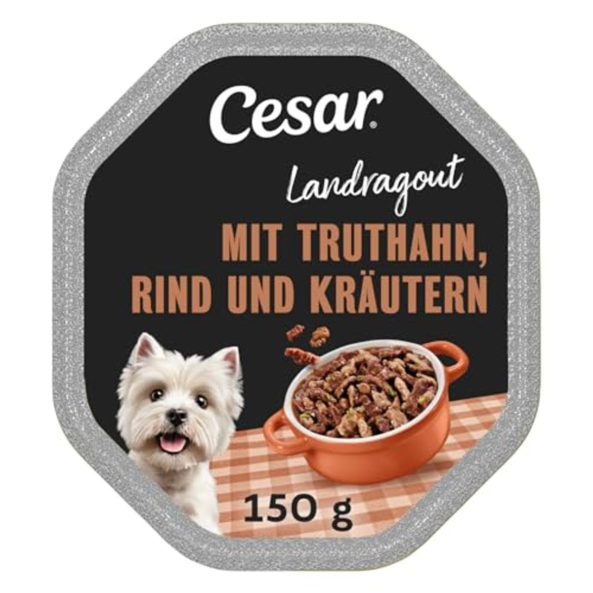 Cesar Landkeuken hondenvoer vlees in jus en groenten 150 g - 3-pack