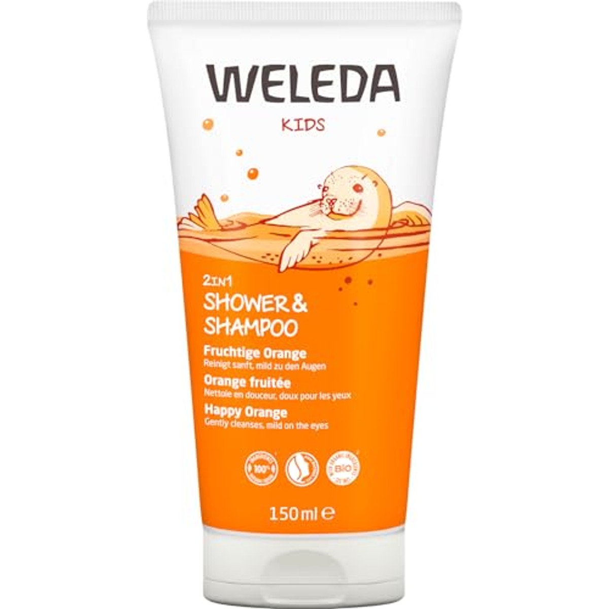 Weleda Bio Kids 2-in-1 Douche en Shampoo Sinaasappel 150 ml - 3-pack