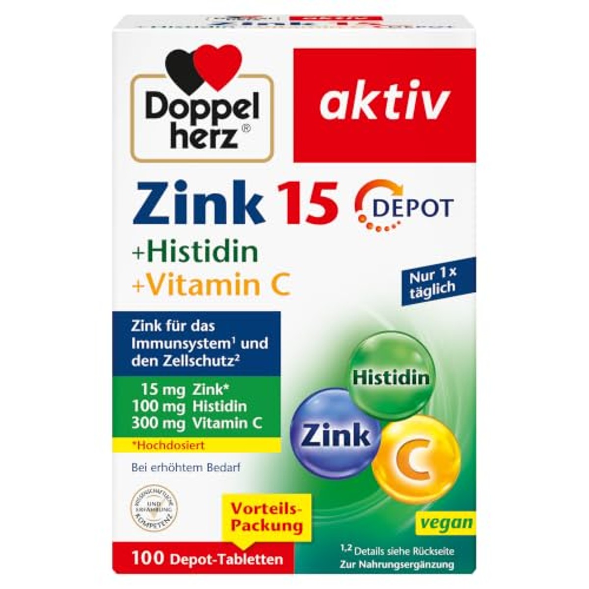 Doppelherz Zink 15 + histidine + vitamine C – Doppelherz