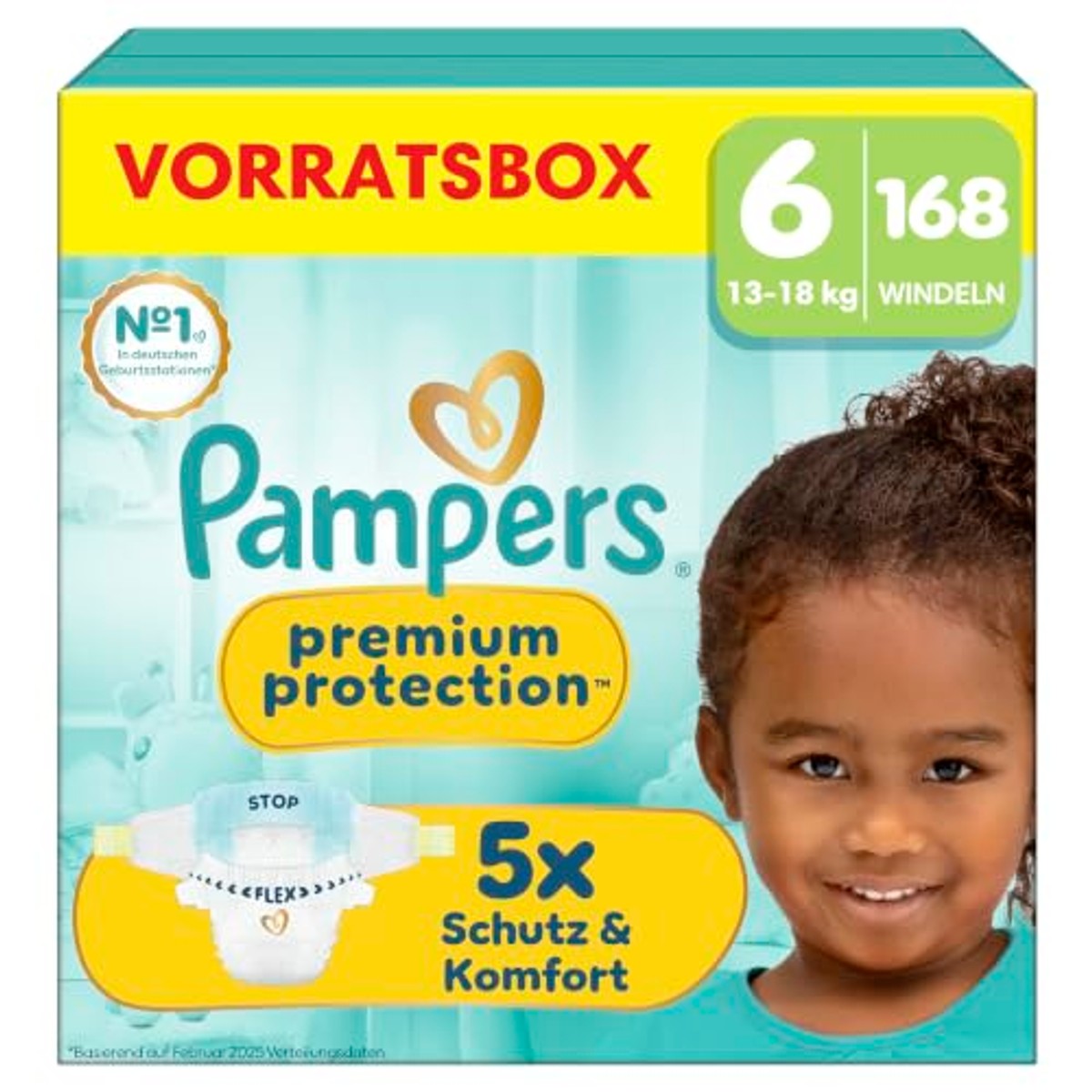 Pampers Premium Protection maat 6, 168 luiers, 13 3 x 18 kg - Voordeelverpakking