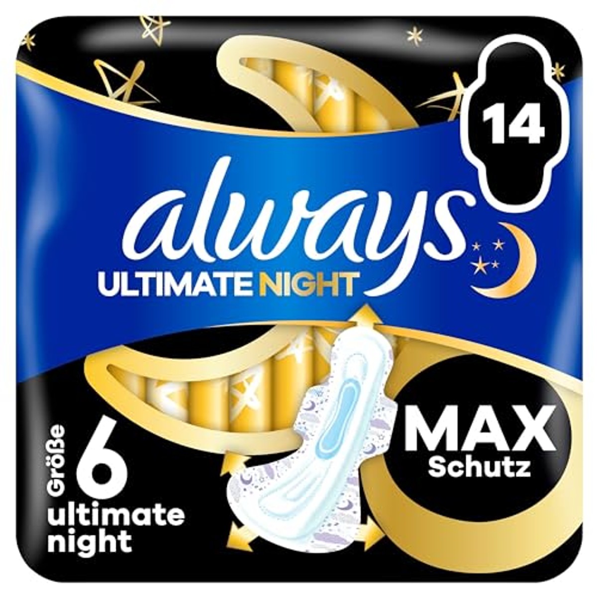 Always Ultimate Night Maat 6 met vleugels 14 stuks – Always
