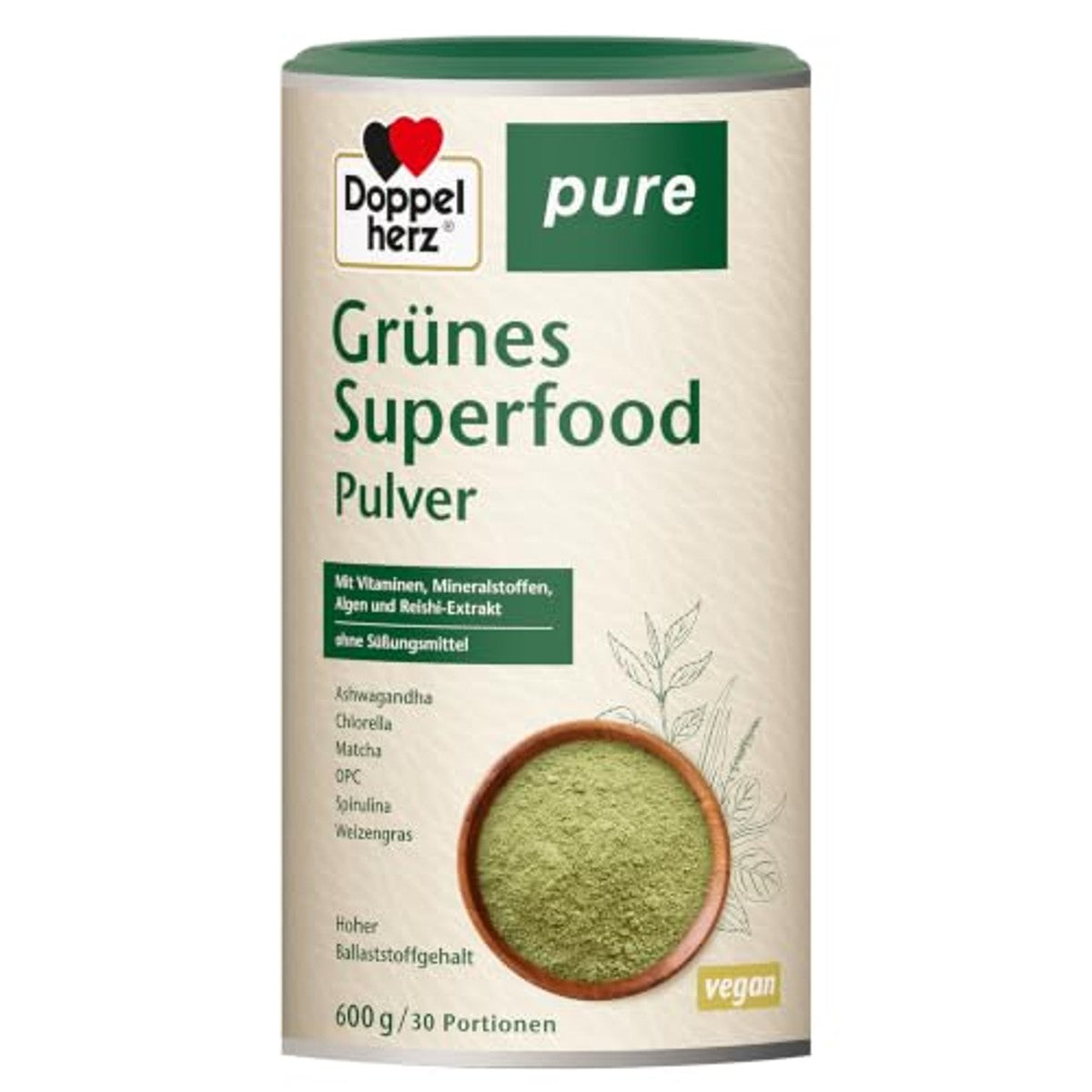 Doppelherz Zuiver groen superfood poeder – Doppelherz