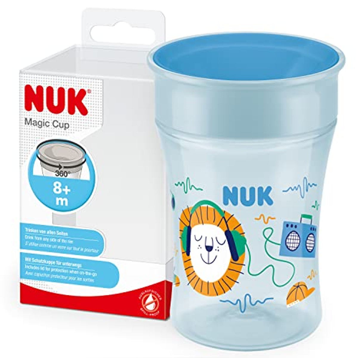 NUK Magic Cup drinkbeker 230 ml blauwe egel – NUK