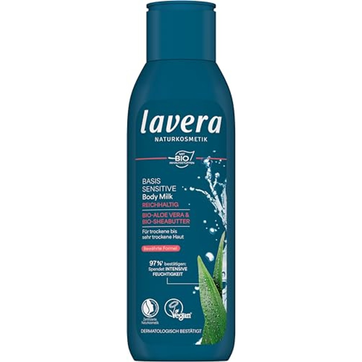 lavera Basis Sensitiv Body Milk Rijk 6 x 250 ml - Voordeelverpakking