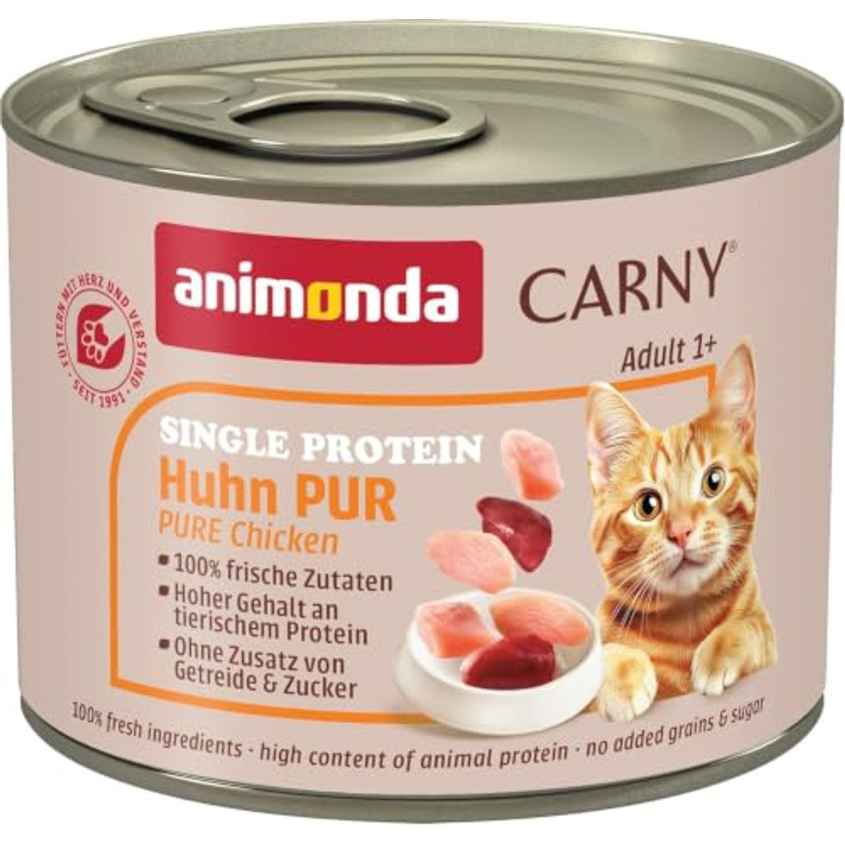 Animonda Carny Single Protein natvoer kattenvoer Kip Puur 6 x 200 g - 3-pack
