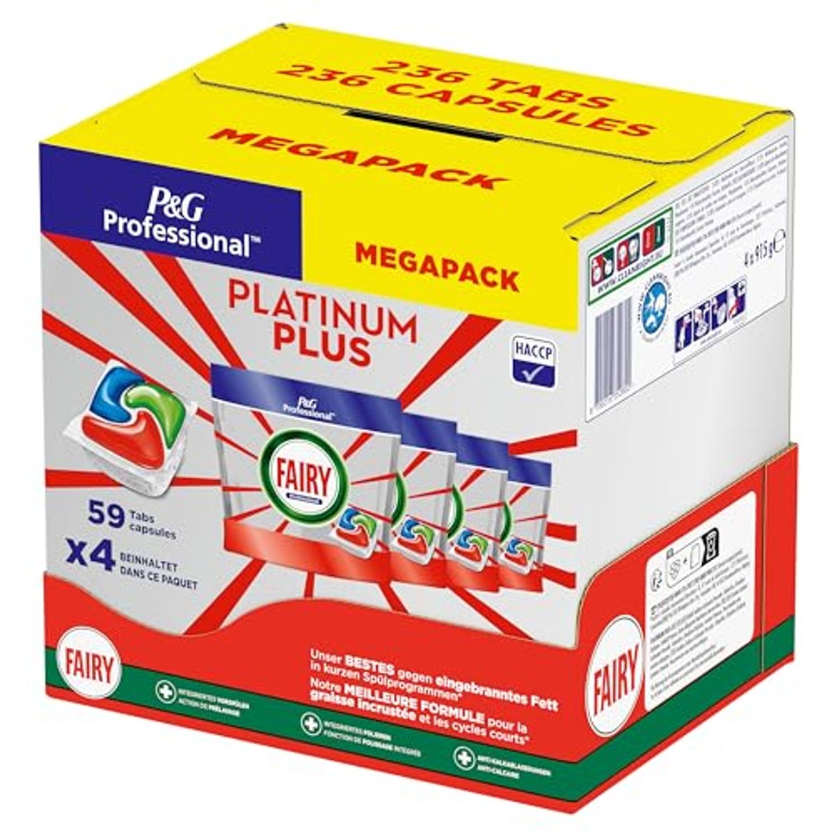 Fairy Professional Platinum Plus Vaatwastabletten 236 capsules (4 x 59) – P&G PROFESSIONAL