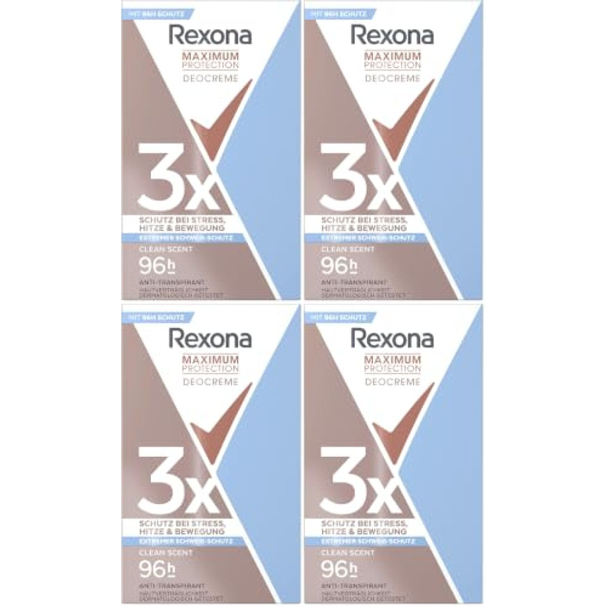 Rexona Maximum Protection Clean Scent 45 ml (4 stuks) – Rexona