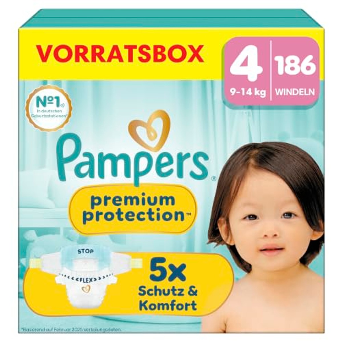 Pampers Premium Protection maat 4, 186 luiers, 9-14 kg – Pampers