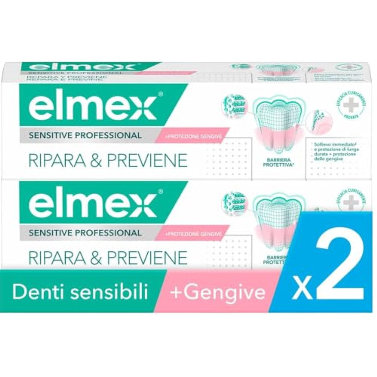 ELMEX Tandpasta Sensitive Professional Repair & Prevent 2 x 75 ml – ELMEX
