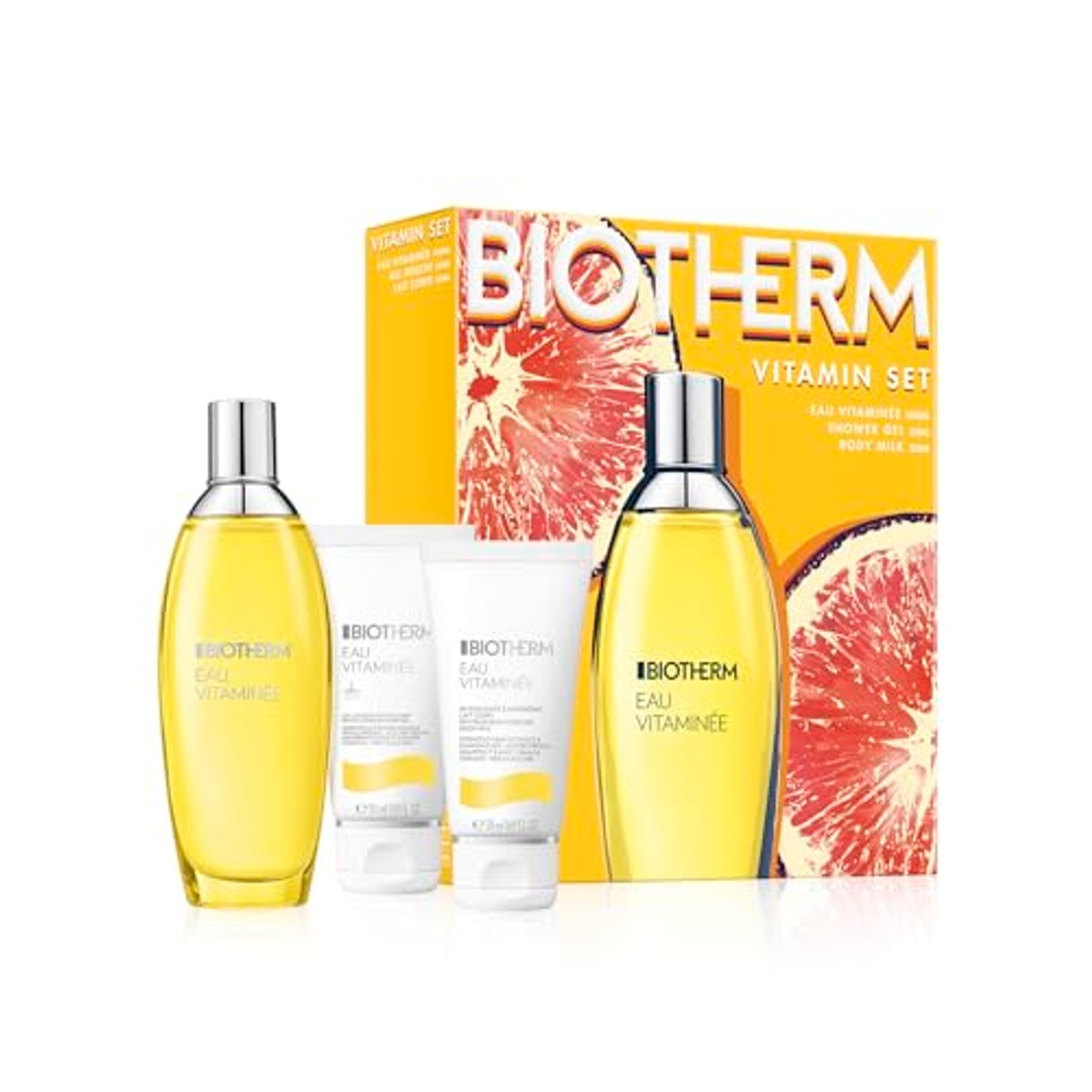 Biotherm Eau Vitaminée Cadeauset (Eau de Toilette 100 ml, Douchegel 50 ml & Body Milk 50 ml)