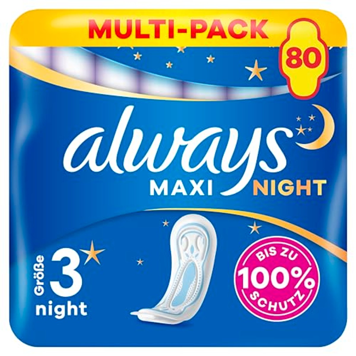 Always Maxi Profresh Night maat 4 zonder vleugels 80 stuks – Always