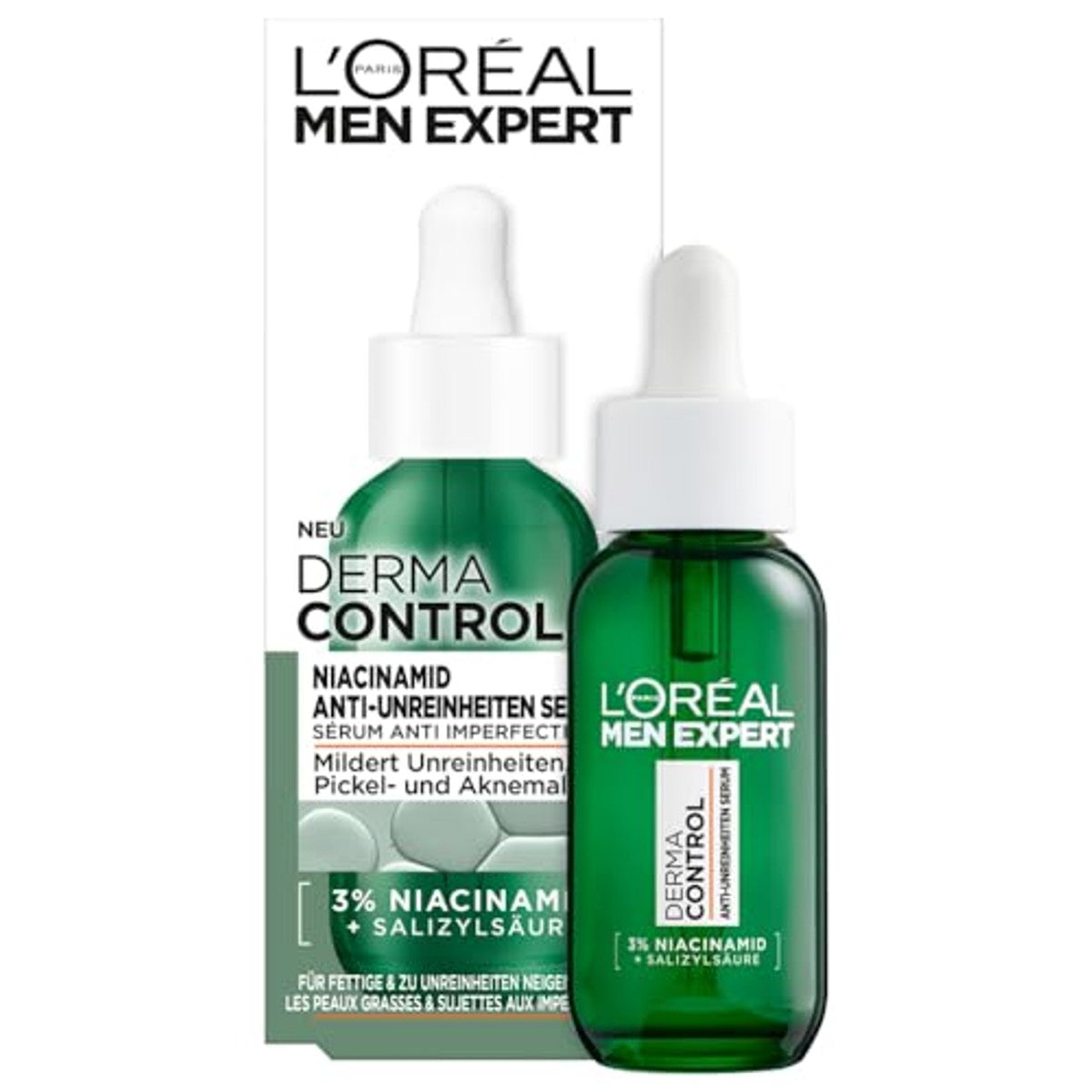 L'Oréal Men Expert Derma Control Anti-onzuiverheden Serum 6 x 30 ml - Voordeelverpakking