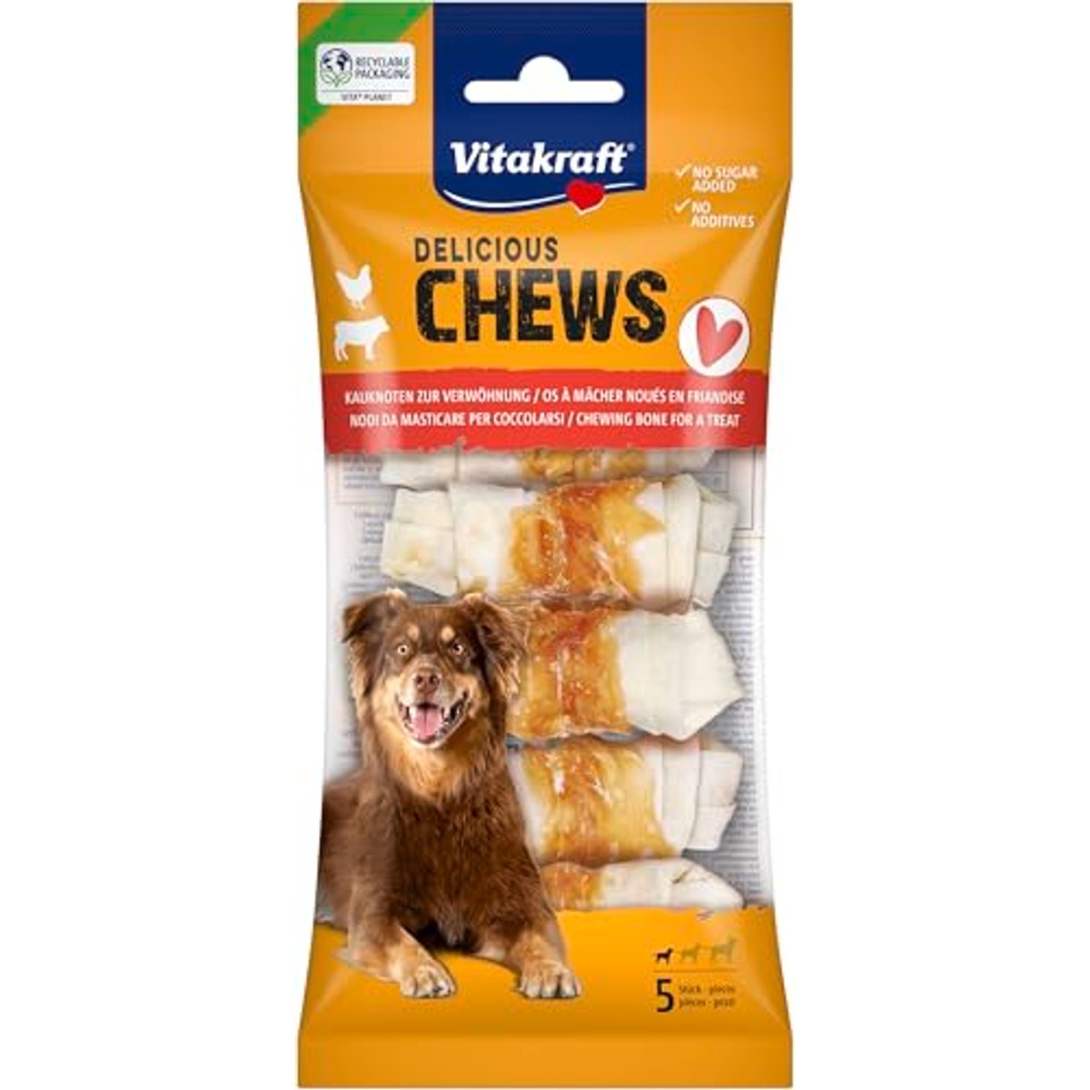Vitakraft Chews hondensnack kauwknopen kleine hond 5 stuks - 6-pack