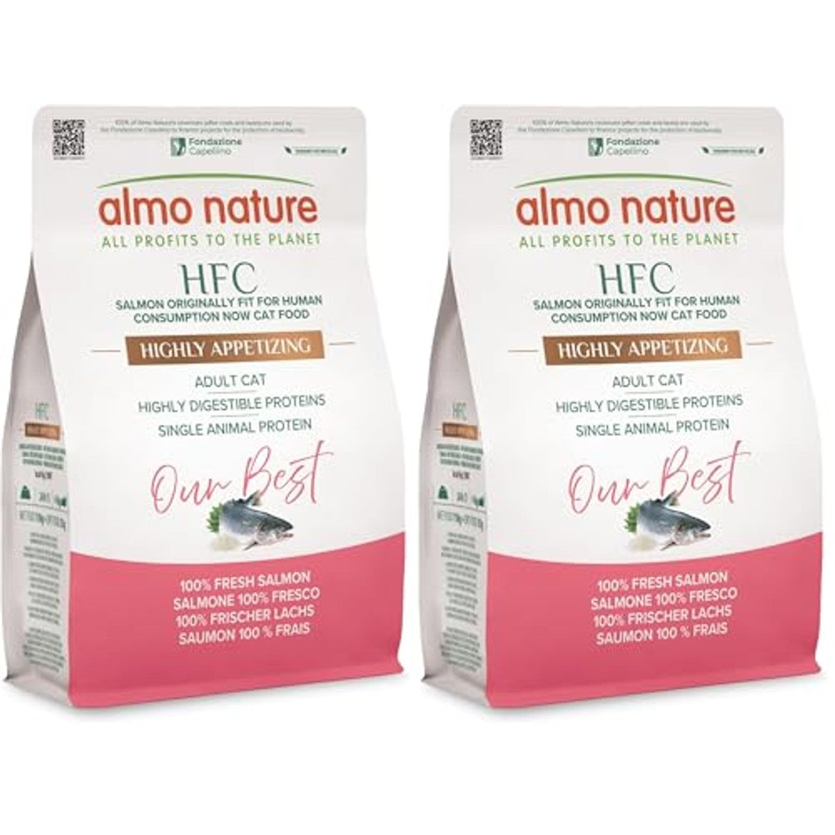 Almo Nature HFC Our Best Droogvoer voor Katten Verse Zalm 2 x 300 g - 6-pack