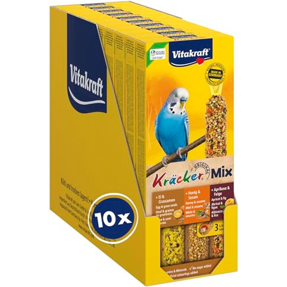 Vitakraft Kruikmix vogelsnack knabbelstokjes gemengd 10 x 80 g - 6-pack