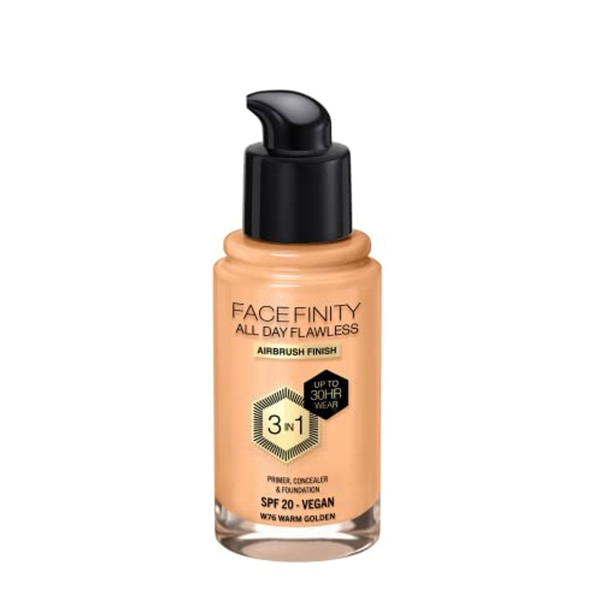 Max Factor Facefinity 3-in-1 All Day Flawless Liquid Foundation SPF 20-76 Warm Gold 30ml – Max Factor