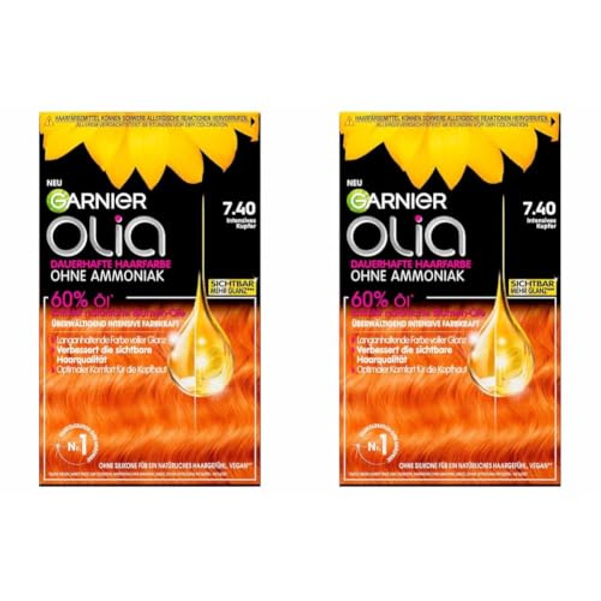 Garnier Olia 7.4 Intensief Koper, 1 Stuk (Pack van 2) – Garnier