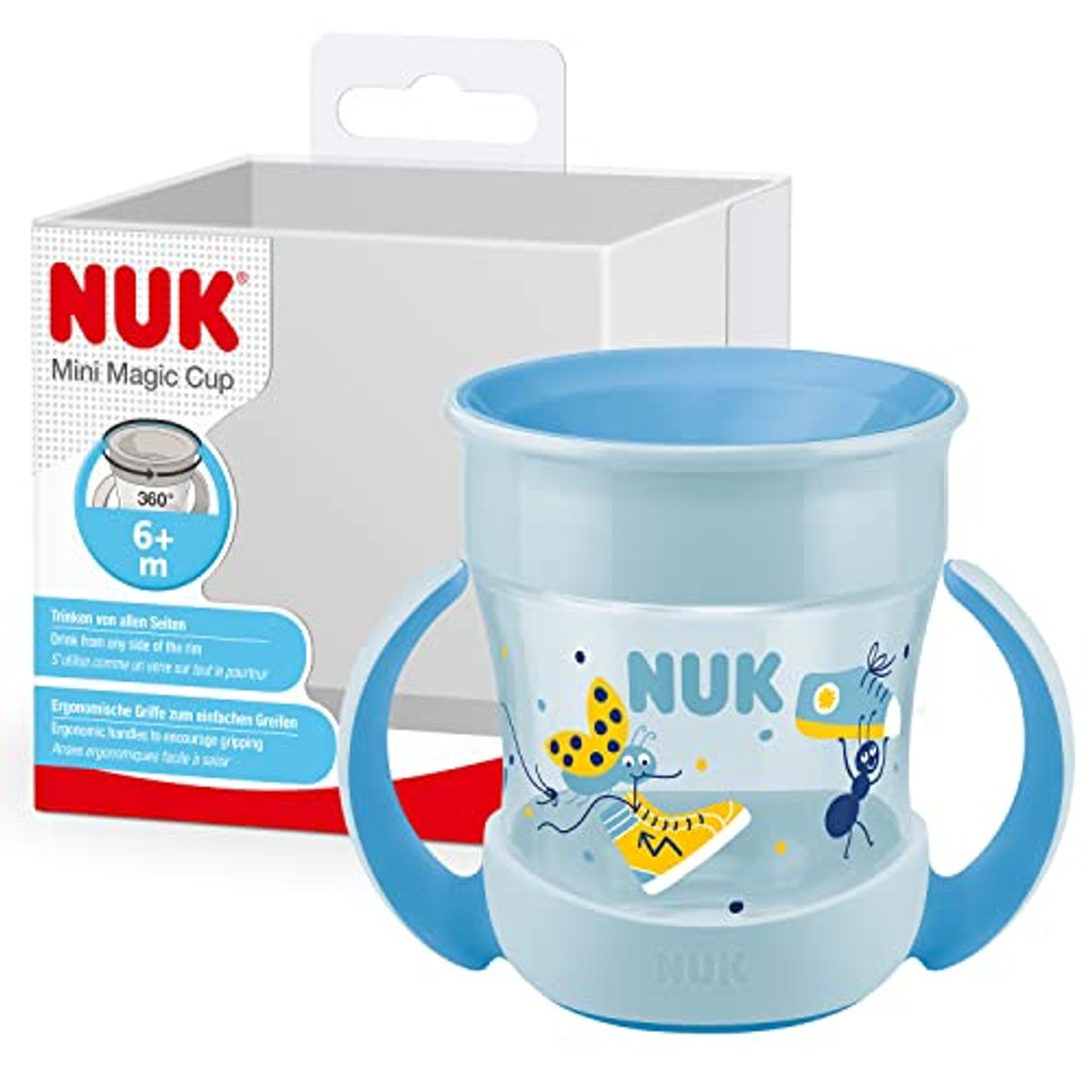 NUK Mini Magic Cup blauw lieveheersbeestje 3 x 160 ml - Voordeelverpakking