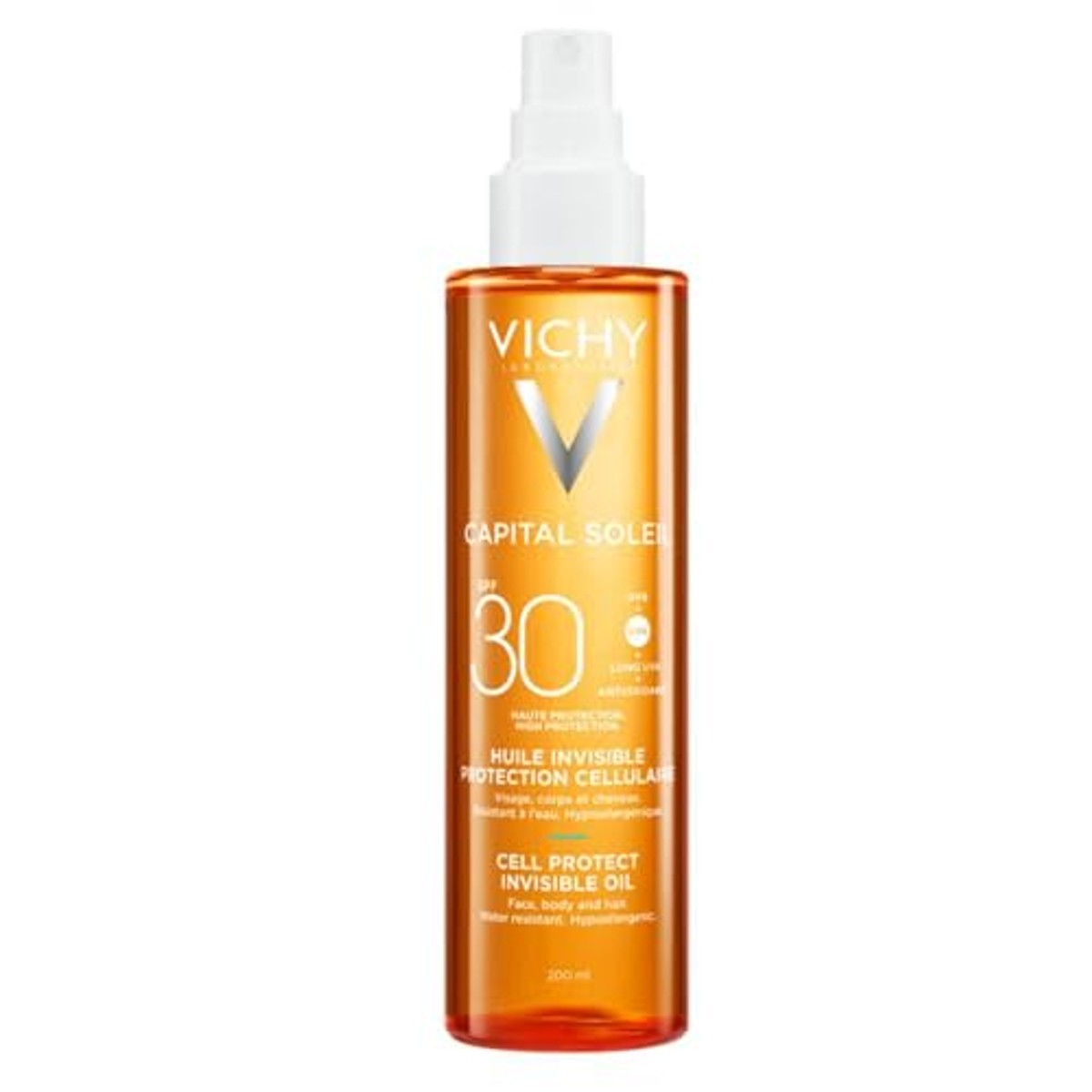 Vichy Capital Soleil Cell Protect Transparante Zonneolie met SPF 30, 200 ml - 6-pack