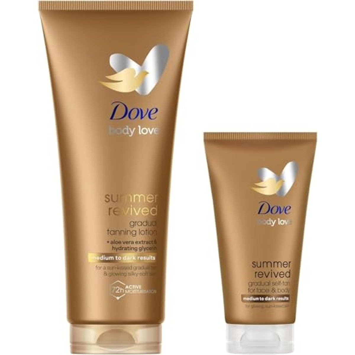 Dove Summer Revived zelfbruinende lotion 200 ml + 6 x 75 ml - Voordeelverpakking