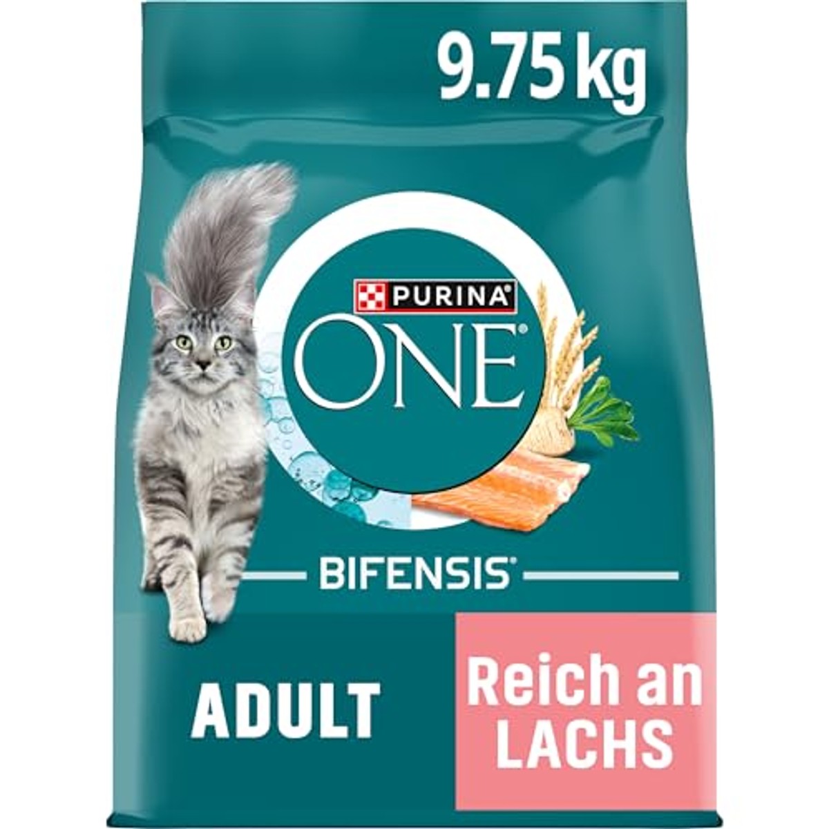 Purina One Bifensis droogvoer kat zalm 1 x 9,75 kg - 3-pack