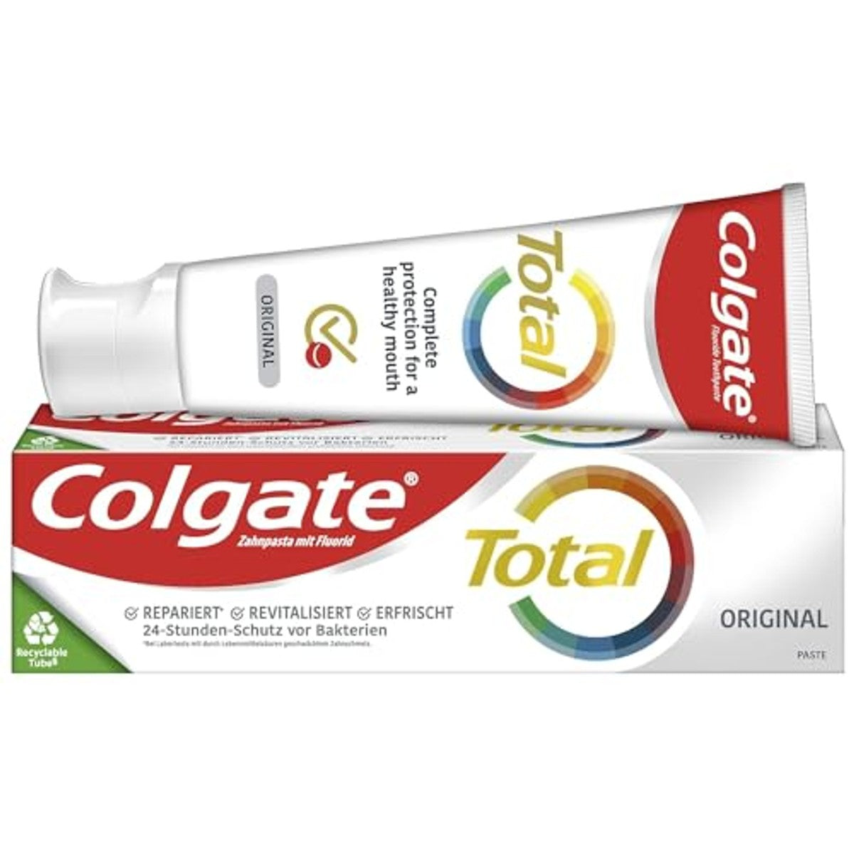 Colgate Total Aktiver Schutz Original Tandpasta 6 x 75 ml - Voordeelverpakking