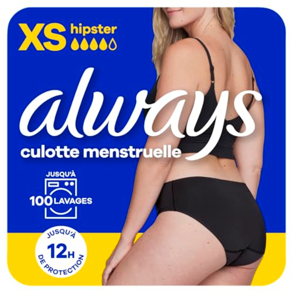 Always Menstruatiebroek Hipster XS 36-38 Zwart, 1 stuk – Always