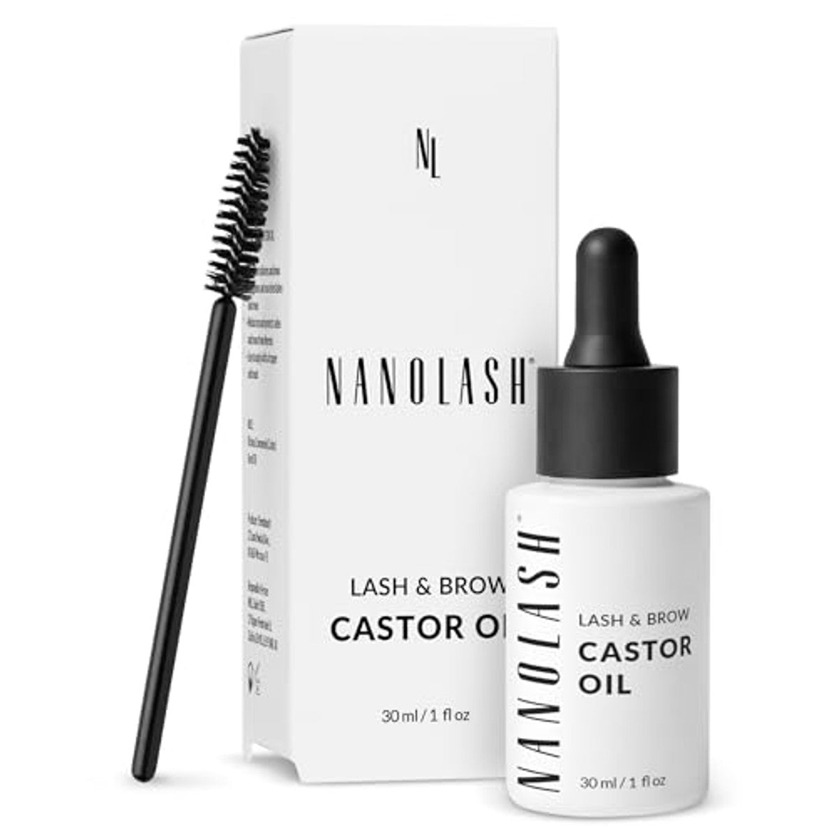 Nanolash Bio Rizinusolie voor Wimpers en Wenkbrauwen 30 ml - 3-pack
