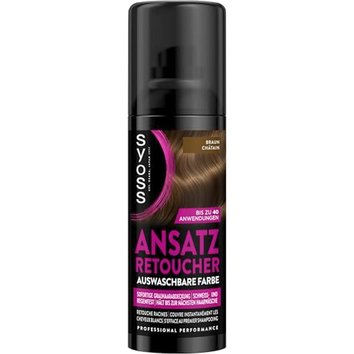 Syoss Ansatz Retoucher kasierspray bruin 3 x 120 ml - Voordeelverpakking