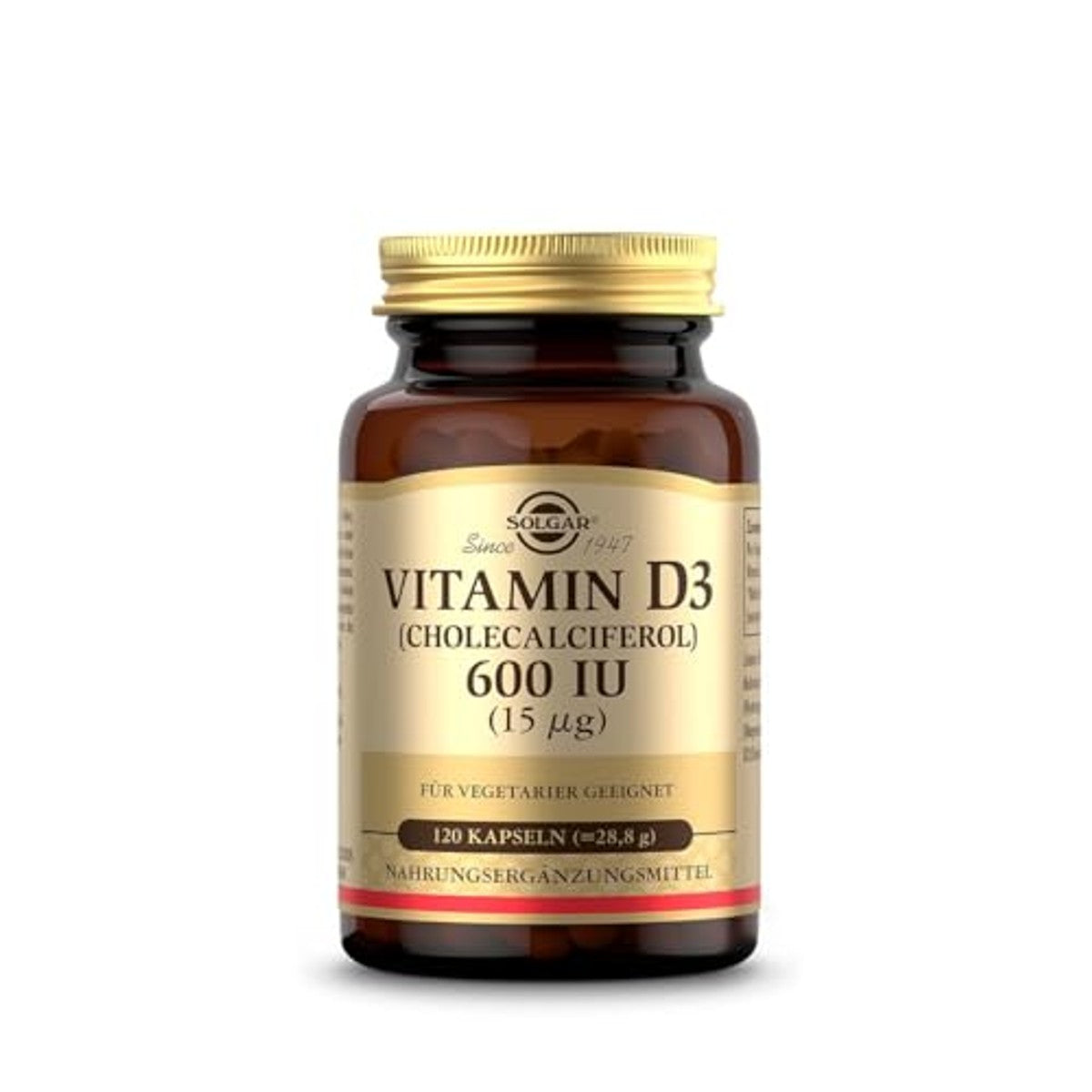 Solgar Vitamine D3 600 IU 15 µg 120 Vegetarische Capsules - 6-pack