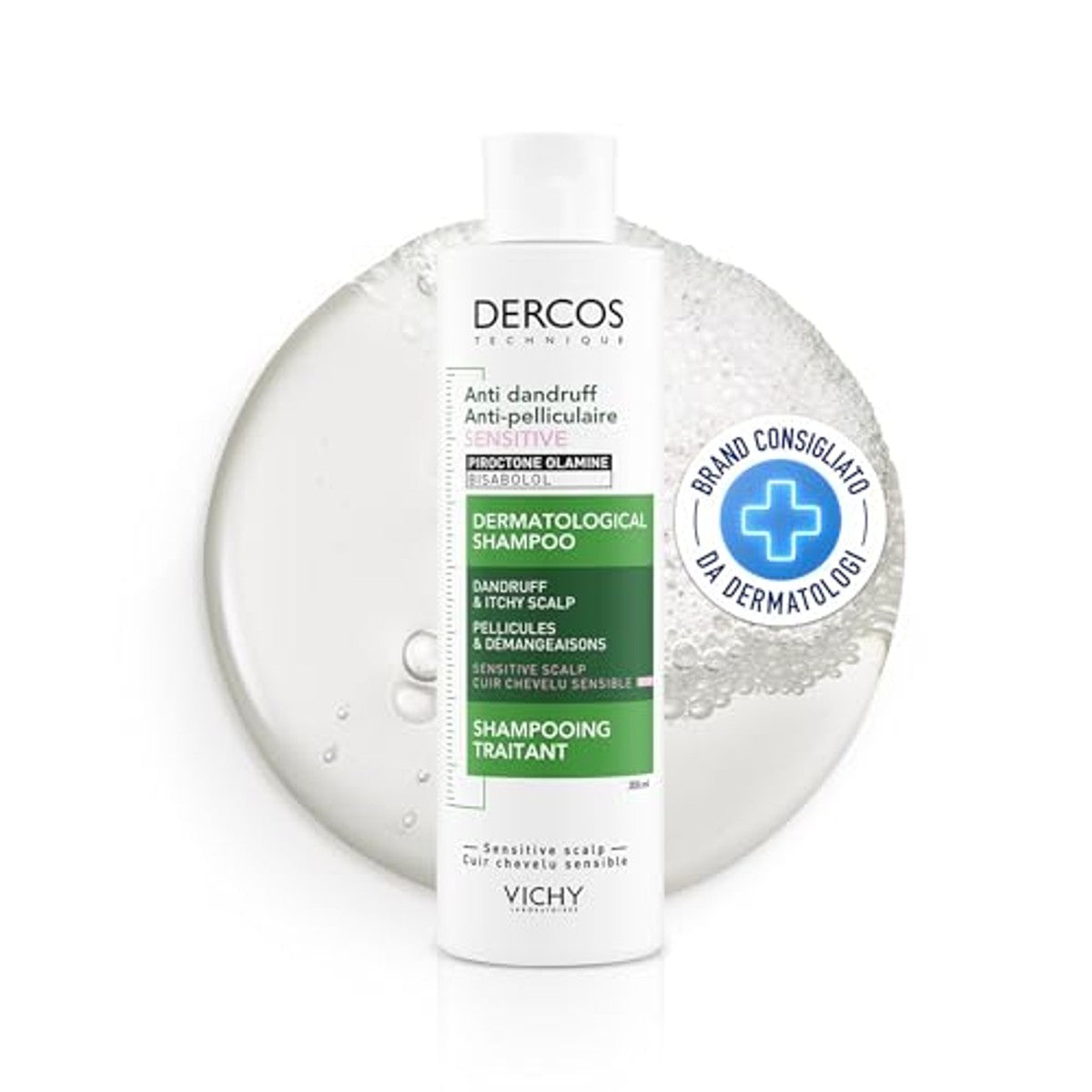 Vichy Dercos Sensitive Shampoo, 200 ml - 3-pack