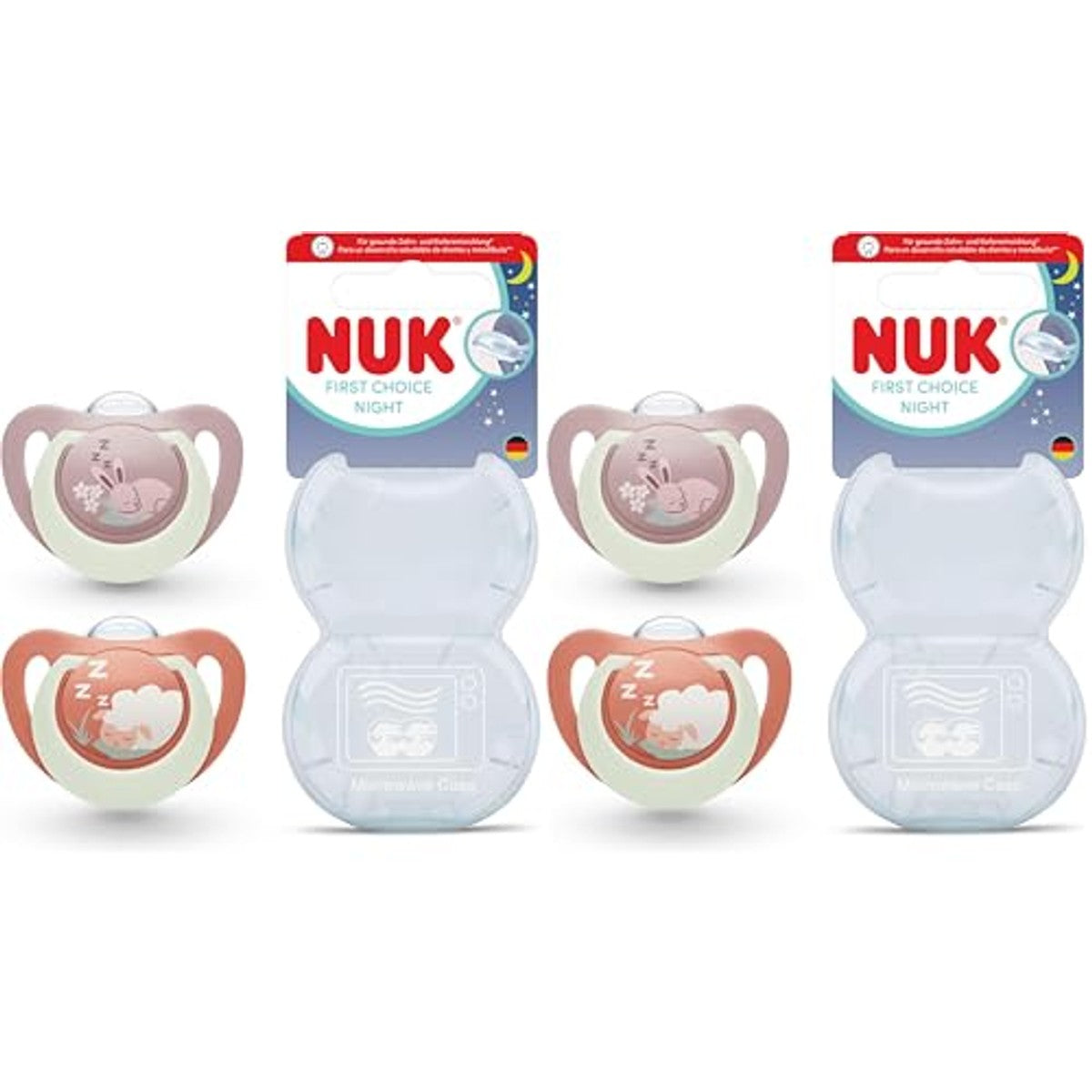 NUK First Choice Night Fopspeen 0-6 maanden 2 stuks – NUK