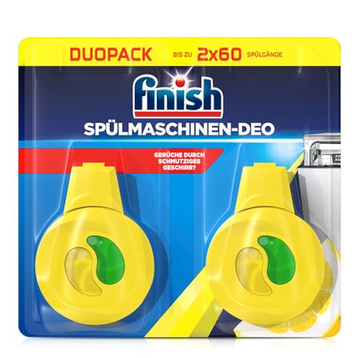 Finish Vaatwasserdeodorant citrus en limoen, 1 x 2 stuks – Finish
