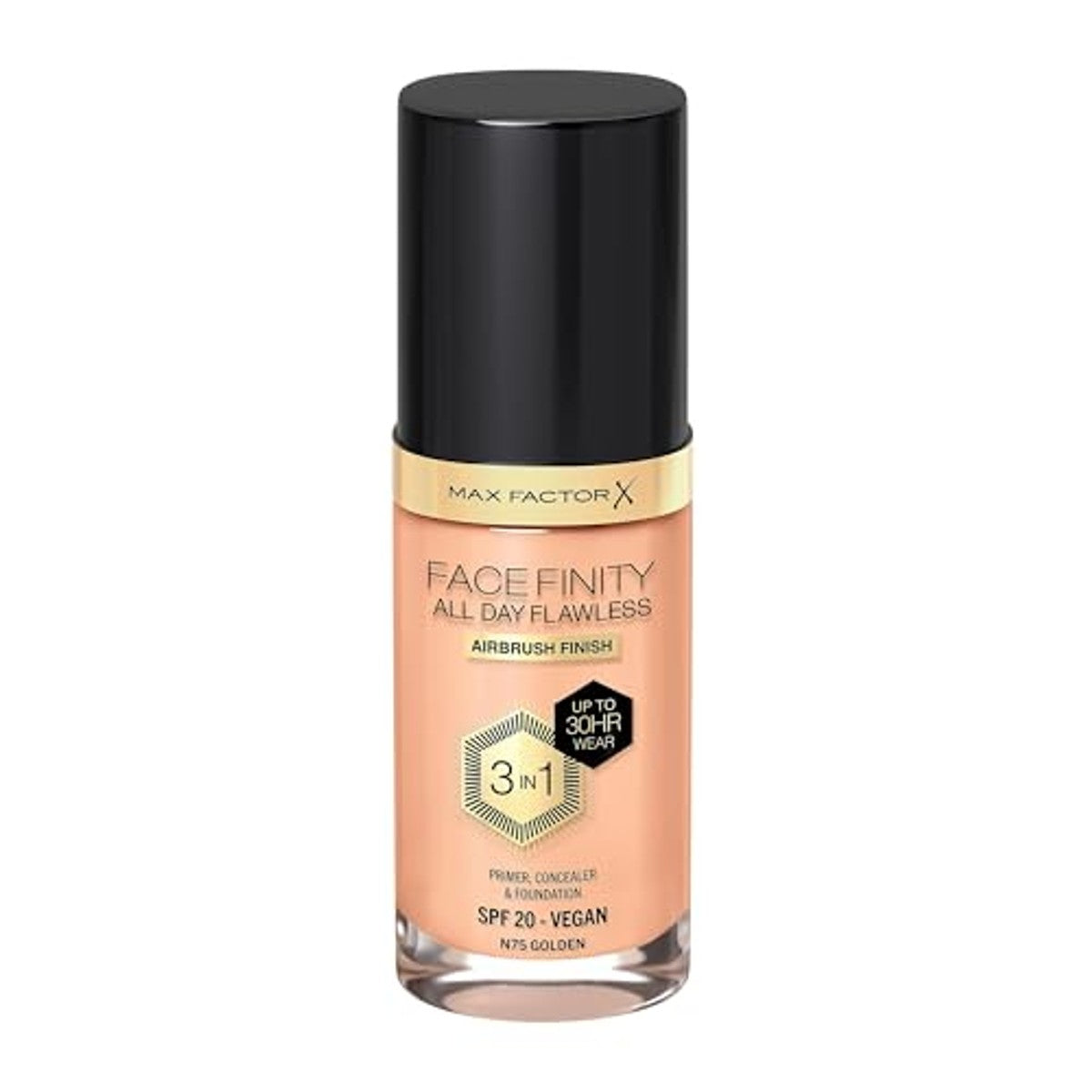 Max Factor Facefinity Foundation SPF20-N75 Gold 30 ml - 3 stuks