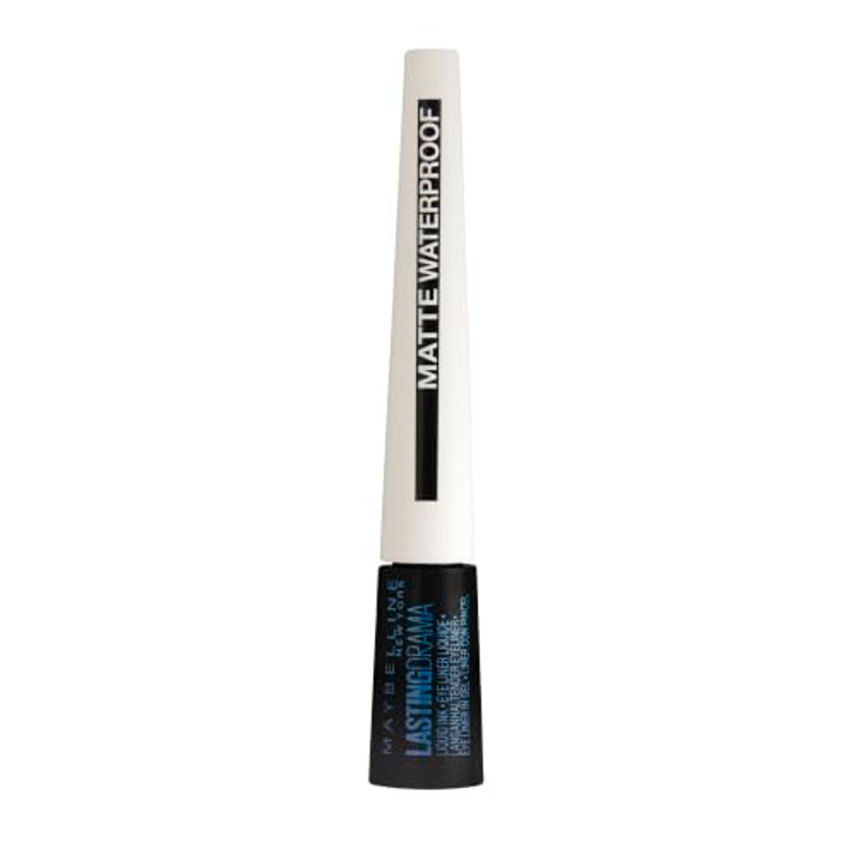 Maybelline New York Vloeibare eyeliner, waterbestendig, veegvast en duurzaam, Lasting Drama Liquid Ink Matte Eyeliner, 12 zwart, 2,5 ml – MAYBELLINE